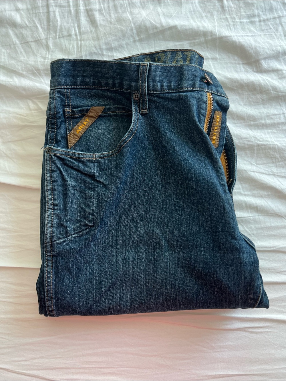 Ariat Men's Straight Dark Blue Denim Jeans